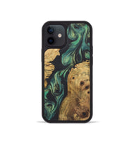 iPhone 12 mini Wood+Resin Phone Case - Payton (Green, 723158)