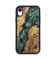 iPhone Xr Wood+Resin Phone Case - Payton (Green, 723158)