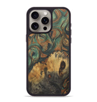 iPhone 15 Pro Max Wood+Resin Phone Case - Carole (Green, 723159)