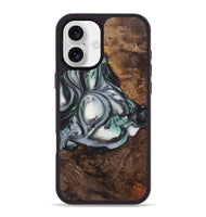 iPhone 16 Plus Wood+Resin Phone Case - Lizbeth (Green, 723164)