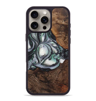 iPhone 16 Pro Max Wood+Resin Phone Case - Lizbeth (Green, 723164)