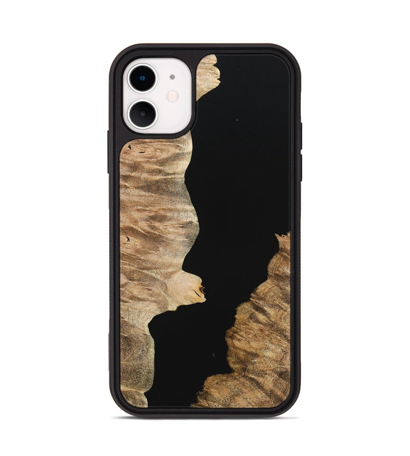 iPhone 11 Wood+Resin Phone Case - Talan (Pure Black, 723166)