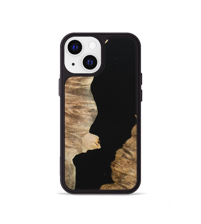 iPhone 13 mini Wood+Resin Phone Case - Talan (Pure Black, 723166)