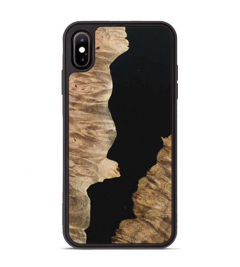 iPhone Xs Max Wood+Resin Phone Case - Talan (Pure Black, 723166)