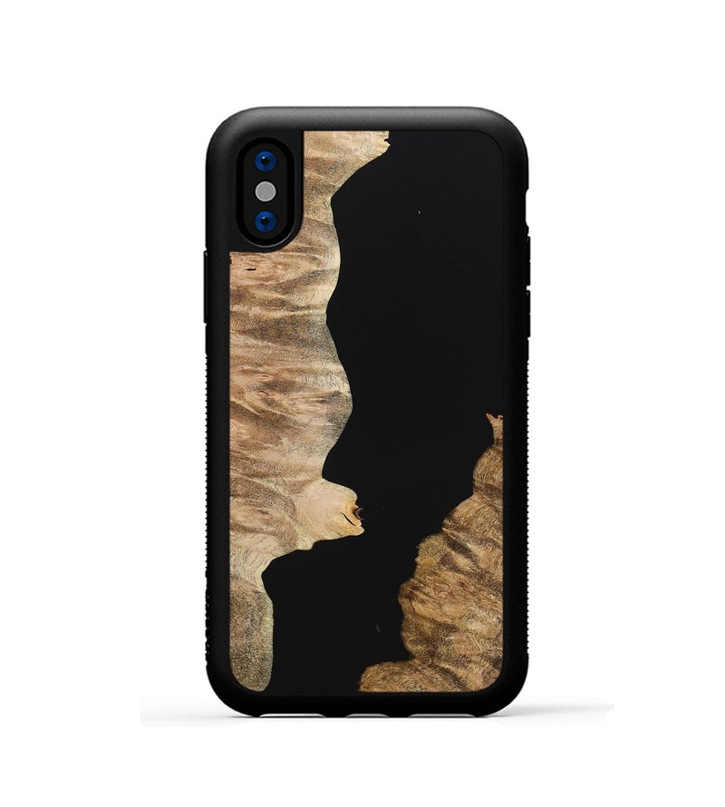 iPhone Xs Wood+Resin Phone Case - Talan (Pure Black, 723166)