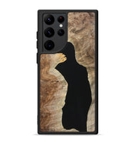 Galaxy S22 Ultra Wood+Resin Phone Case - Alayna (Pure Black, 723169)