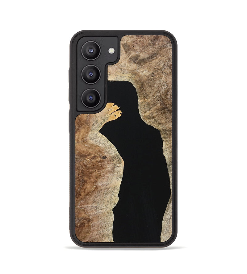 Galaxy S23 Wood+Resin Phone Case - Alayna (Pure Black, 723169)