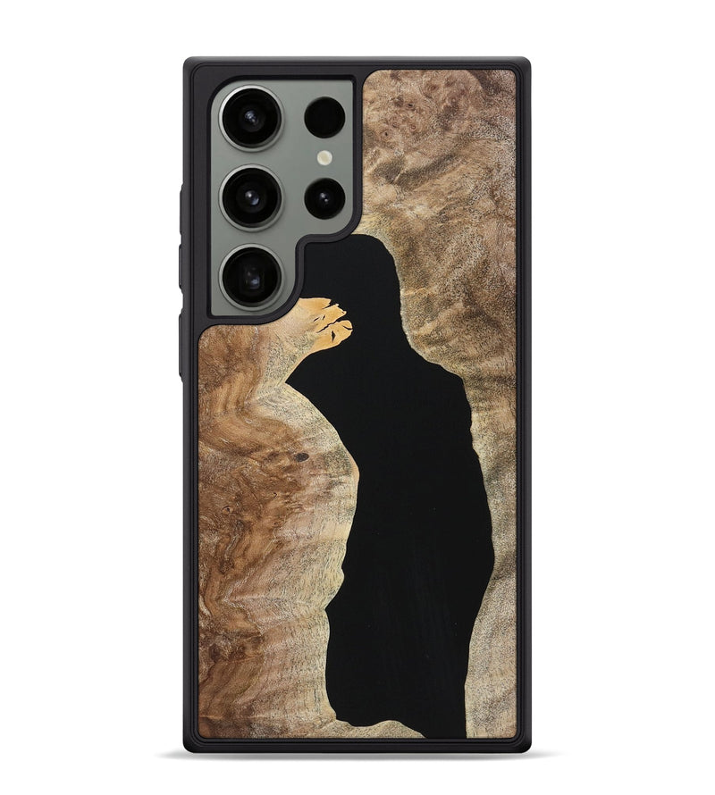 Galaxy S24 Ultra Wood+Resin Phone Case - Alayna (Pure Black, 723169)