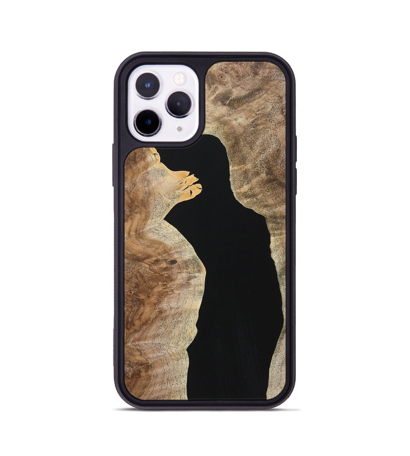 iPhone 11 Pro Wood+Resin Phone Case - Alayna (Pure Black, 723169)