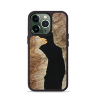 iPhone 13 Pro Wood+Resin Phone Case - Alayna (Pure Black, 723169)