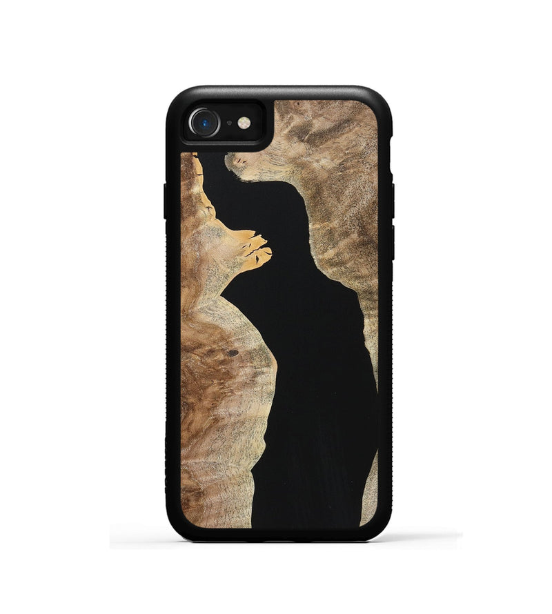 iPhone SE Wood+Resin Phone Case - Alayna (Pure Black, 723169)