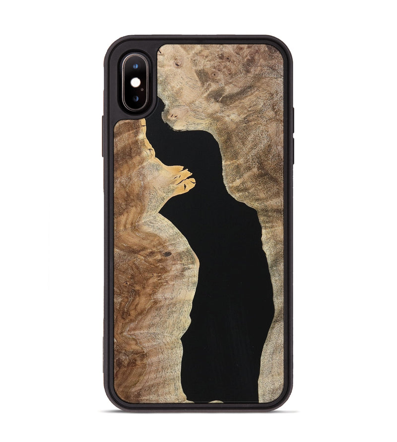 iPhone Xs Max Wood+Resin Phone Case - Alayna (Pure Black, 723169)