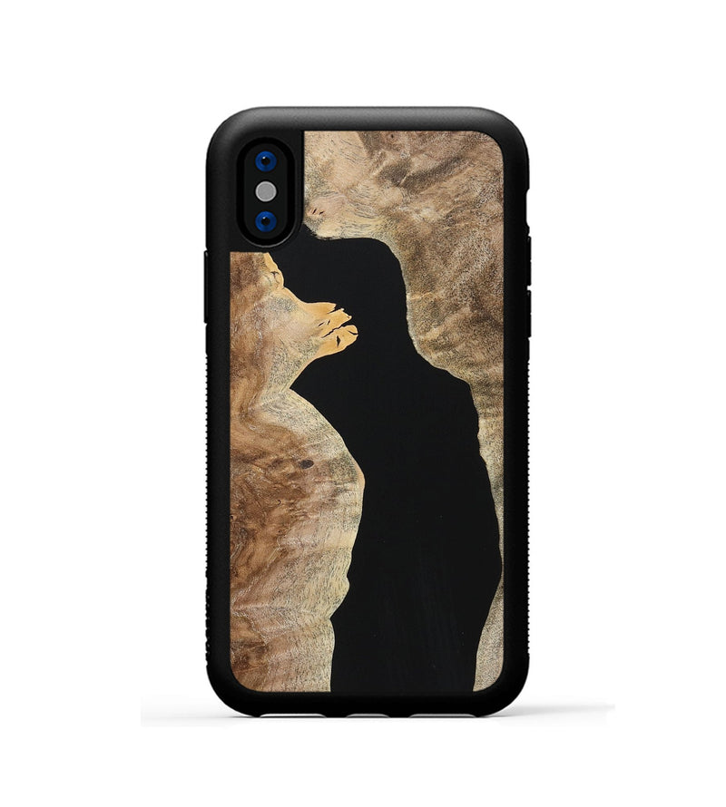 iPhone Xs Wood+Resin Phone Case - Alayna (Pure Black, 723169)