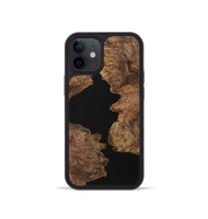 iPhone 12 mini Wood+Resin Phone Case - Asher (Pure Black, 723170)