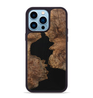 iPhone 14 Pro Max Wood+Resin Phone Case - Asher (Pure Black, 723170)