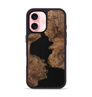 iPhone 16 Wood+Resin Phone Case - Asher (Pure Black, 723170)