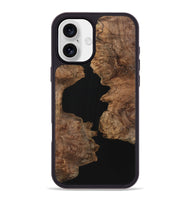 iPhone 16 Plus Wood+Resin Phone Case - Asher (Pure Black, 723170)