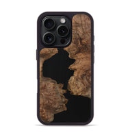 iPhone 16 Pro Wood+Resin Phone Case - Asher (Pure Black, 723170)