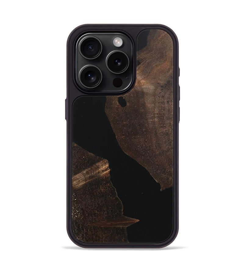 iPhone 15 Pro Wood+Resin Phone Case - Blair (Pure Black, 723171)