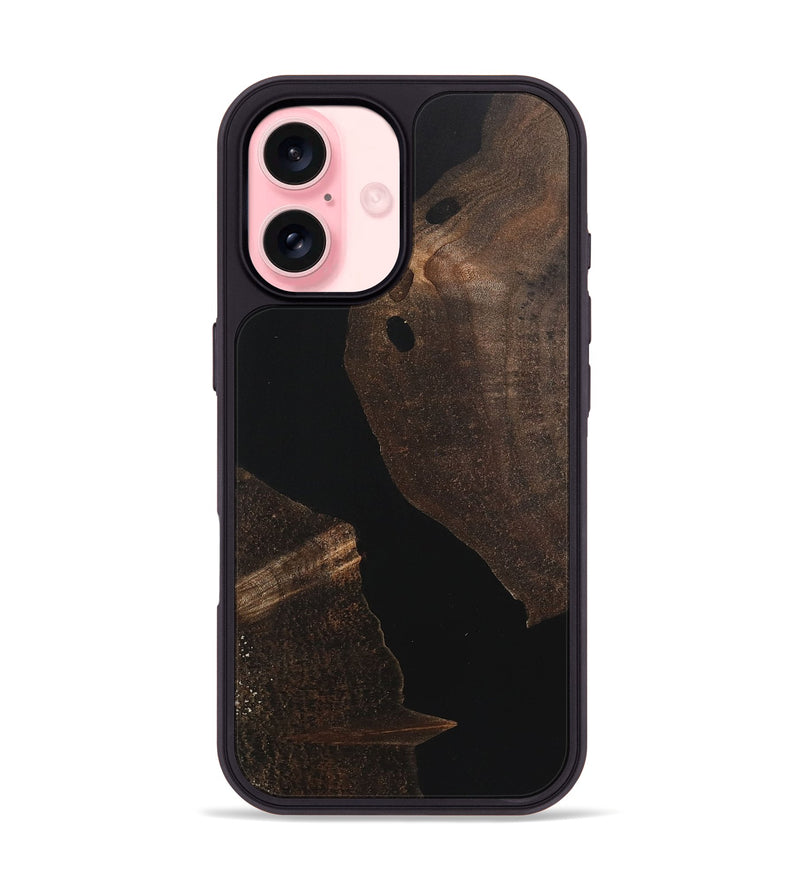 iPhone 16 Wood+Resin Phone Case - Blair (Pure Black, 723171)