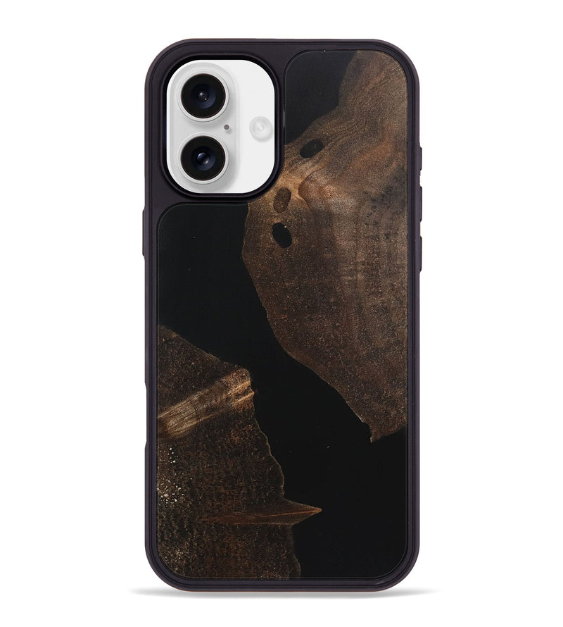 iPhone 16 Plus Wood+Resin Phone Case - Blair (Pure Black, 723171)