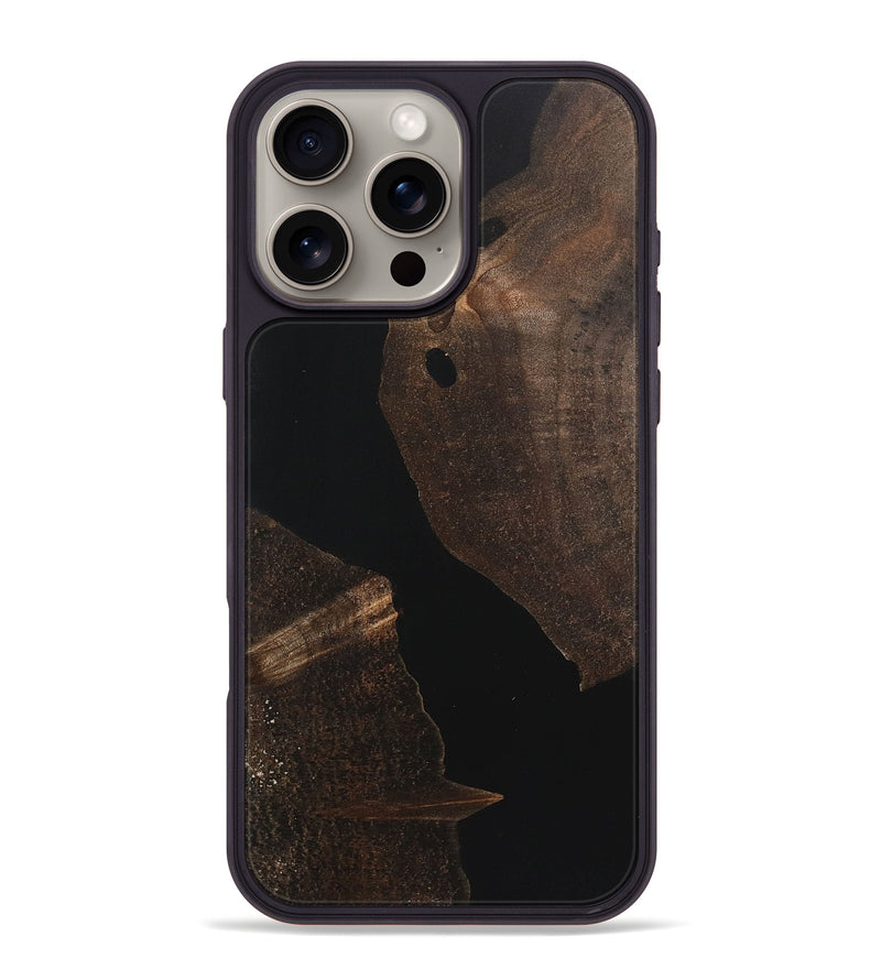 iPhone 16 Pro Max Wood+Resin Phone Case - Blair (Pure Black, 723171)