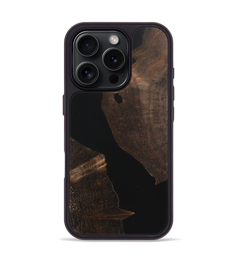 iPhone 16 Pro Wood+Resin Phone Case - Blair (Pure Black, 723171)