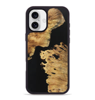 iPhone 16 Plus Wood+Resin Phone Case - Annie (Pure Black, 723172)