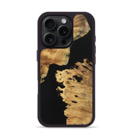 iPhone 16 Pro Wood+Resin Phone Case - Annie (Pure Black, 723172)