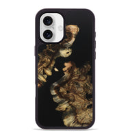 iPhone 16 Plus Wood+Resin Phone Case - Fannie (Pure Black, 723173)