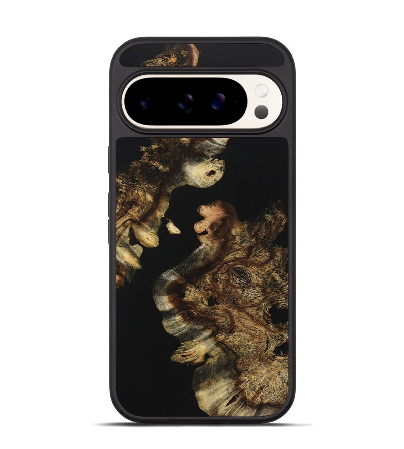 Pixel 9 Wood+Resin Phone Case - Fannie (Pure Black, 723173)