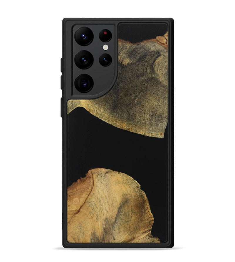 Galaxy S22 Ultra Wood+Resin Phone Case - Alan (Pure Black, 723174)