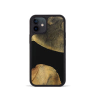 iPhone 12 mini Wood+Resin Phone Case - Alan (Pure Black, 723174)