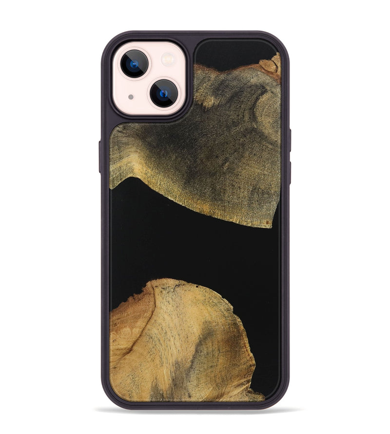 iPhone 14 Plus Wood+Resin Phone Case - Alan (Pure Black, 723174)