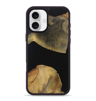 iPhone 16 Plus Wood+Resin Phone Case - Alan (Pure Black, 723174)