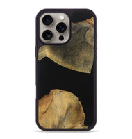 iPhone 16 Pro Max Wood+Resin Phone Case - Alan (Pure Black, 723174)