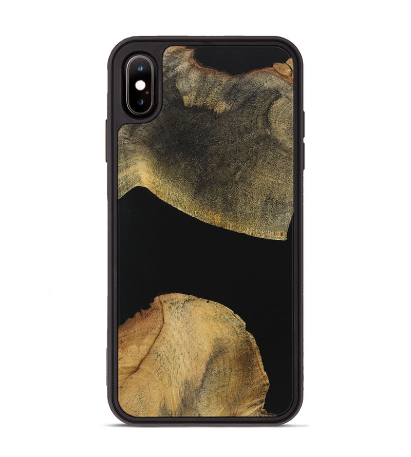 iPhone Xs Max Wood+Resin Phone Case - Alan (Pure Black, 723174)