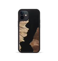 iPhone 12 mini Wood+Resin Phone Case - Robin (Pure Black, 723175)