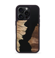 iPhone 16 Pro Wood+Resin Phone Case - Robin (Pure Black, 723175)