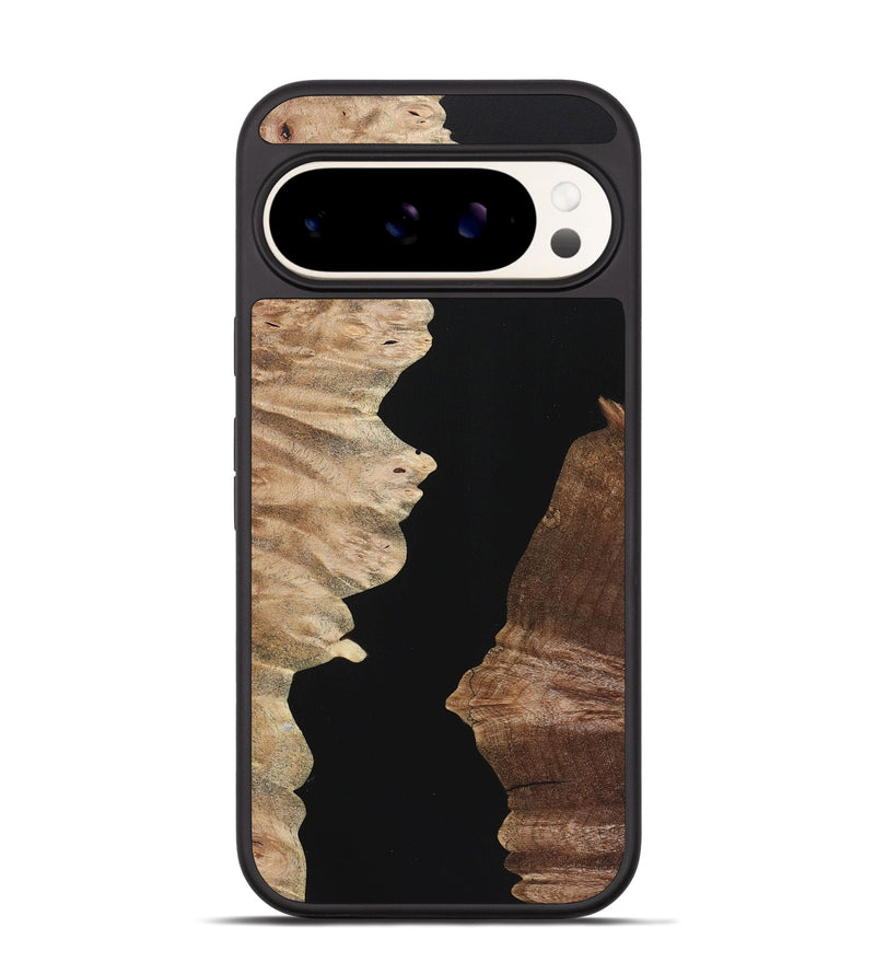 Pixel 9 Wood+Resin Phone Case - Robin (Pure Black, 723175)