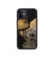 iPhone 12 mini Wood+Resin Phone Case - Lincoln (Pure Black, 723176)