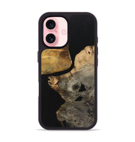 iPhone 16 Wood+Resin Phone Case - Lincoln (Pure Black, 723176)