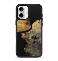 iPhone 16 Plus Wood+Resin Phone Case - Lincoln (Pure Black, 723176)