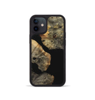 iPhone 12 mini Wood+Resin Phone Case - Cory (Pure Black, 723177)