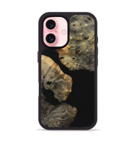 iPhone 16 Wood+Resin Phone Case - Cory (Pure Black, 723177)