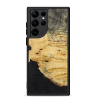 Galaxy S22 Ultra Wood+Resin Phone Case - Rosalie (Pure Black, 723179)