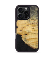 iPhone 16 Pro Wood+Resin Phone Case - Rosalie (Pure Black, 723179)