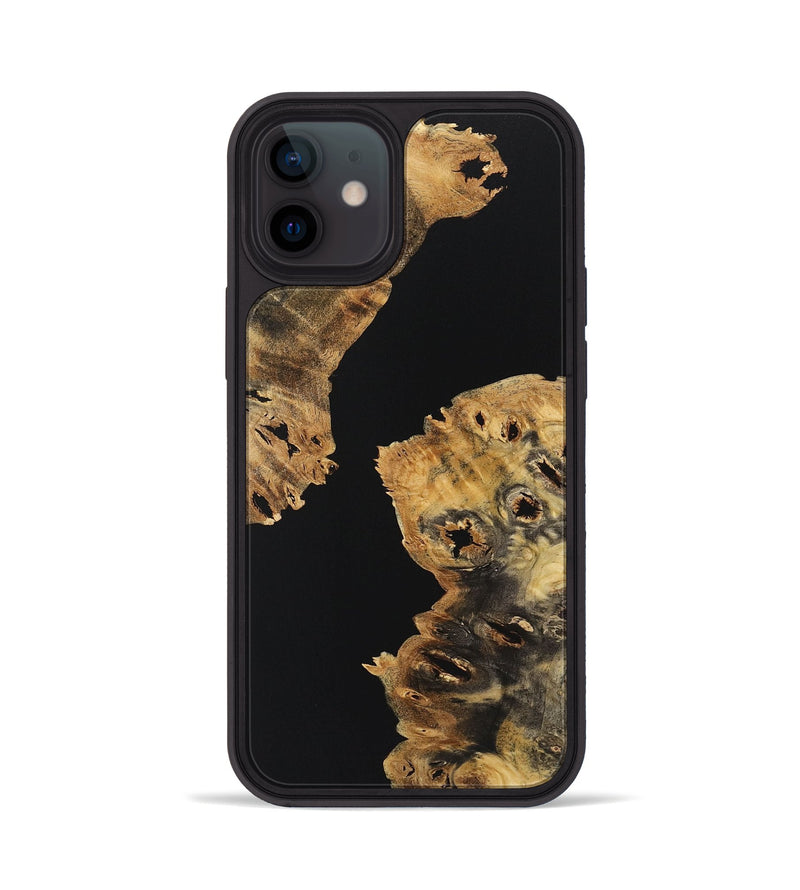 iPhone 12 Wood+Resin Phone Case - Bodhi (Pure Black, 723181)