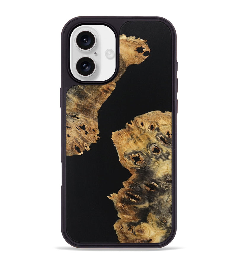 iPhone 16 Plus Wood+Resin Phone Case - Bodhi (Pure Black, 723181)