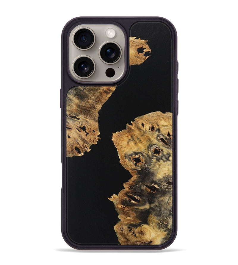 iPhone 16 Pro Max Wood+Resin Phone Case - Bodhi (Pure Black, 723181)